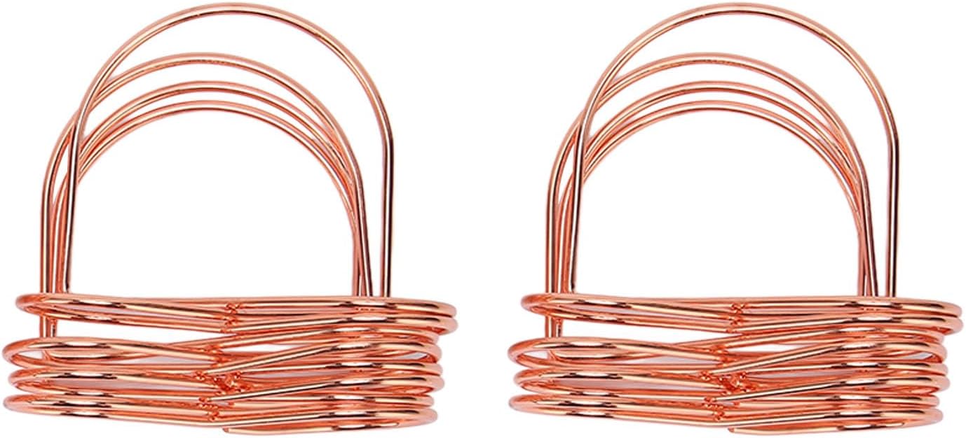 FLUSTDER Rose Gold Metal Place Card Holder 20pcs Ultra Thin