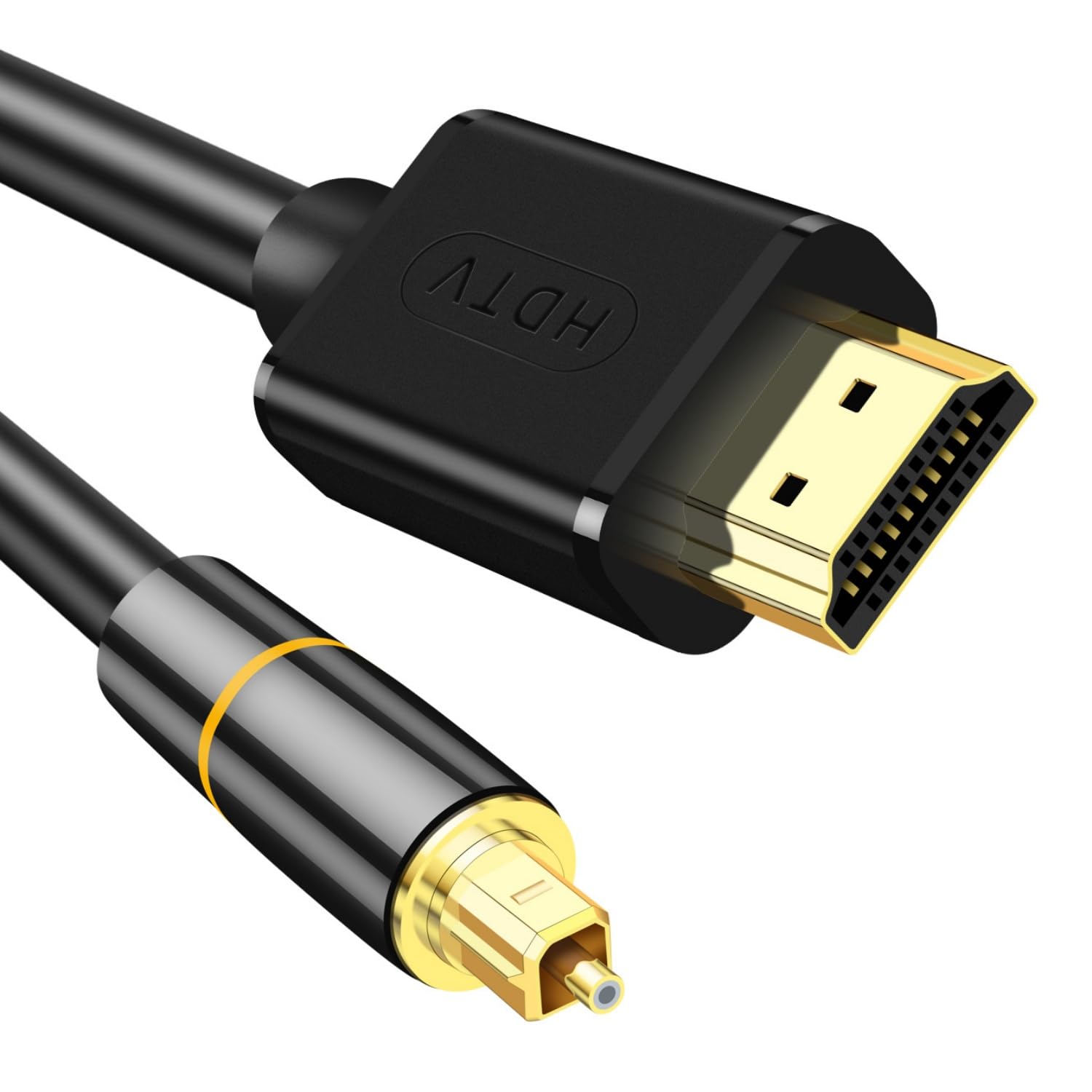 Photo 1 of 192KHz HDMI ARC to Optical Audio Adapter 6.6FT, ARC to Optical Converter - for HDTV AR C Ports to O ptical Soundbar, Home Theaters, Plug & Play, Support PCM 2.0 Audio Formats (NO CEC)
