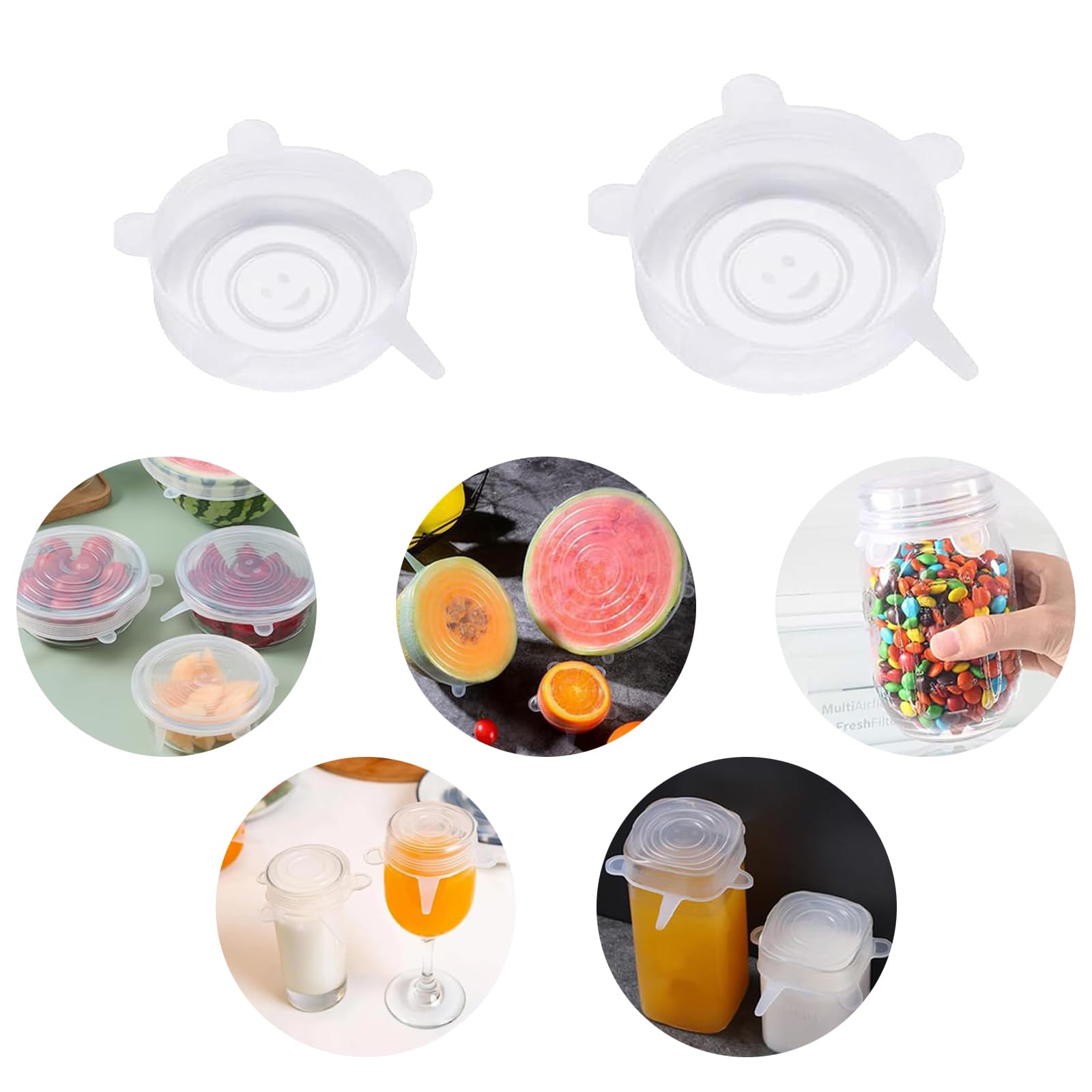 Couvercle En Silicone Réutilisable 30 Cm - Universel Pour Bols, Boîtes De Conserve, Gobelets