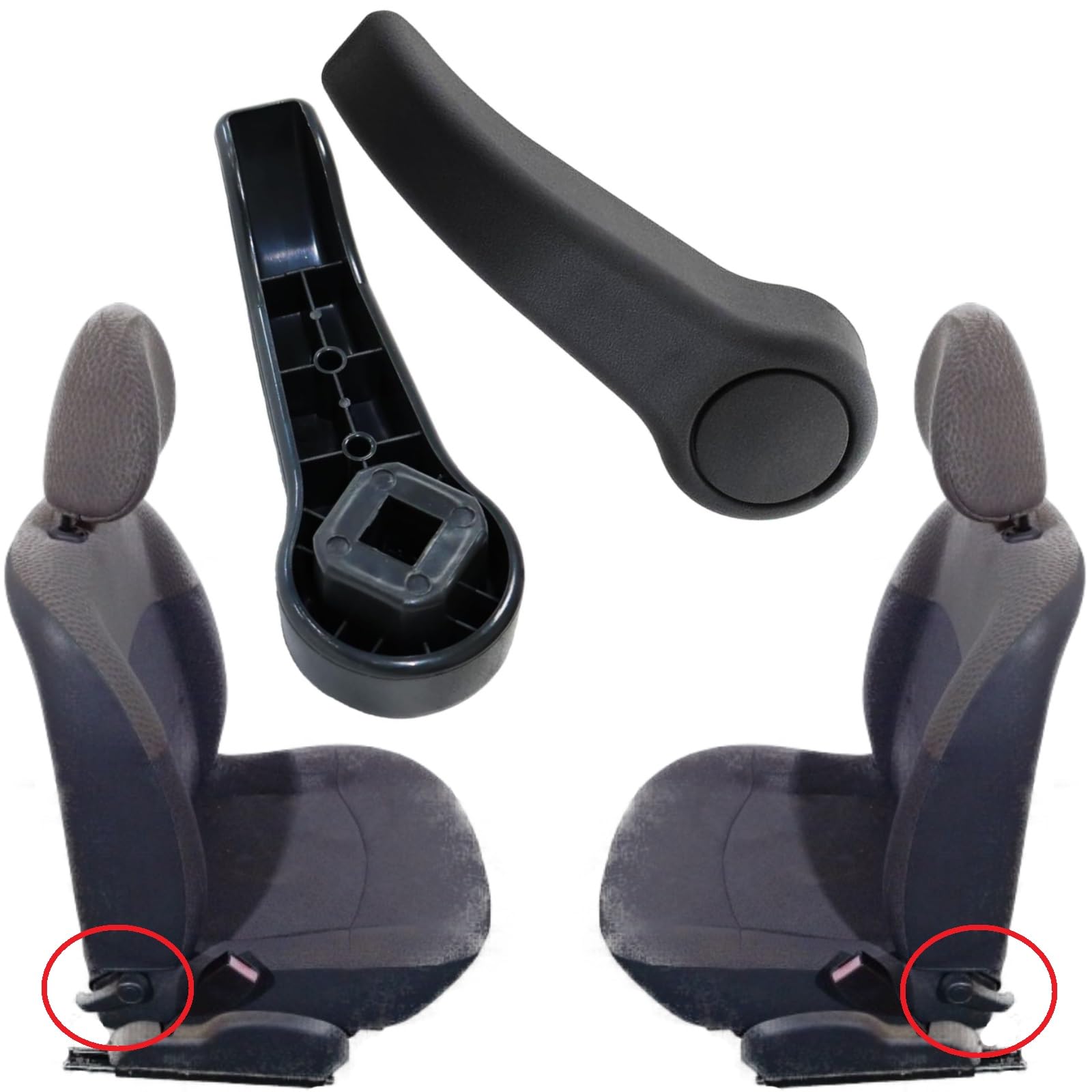 2 Poignées Réglage Siège Renault Clio II Twingo - Compatible 7701209658 7701470827