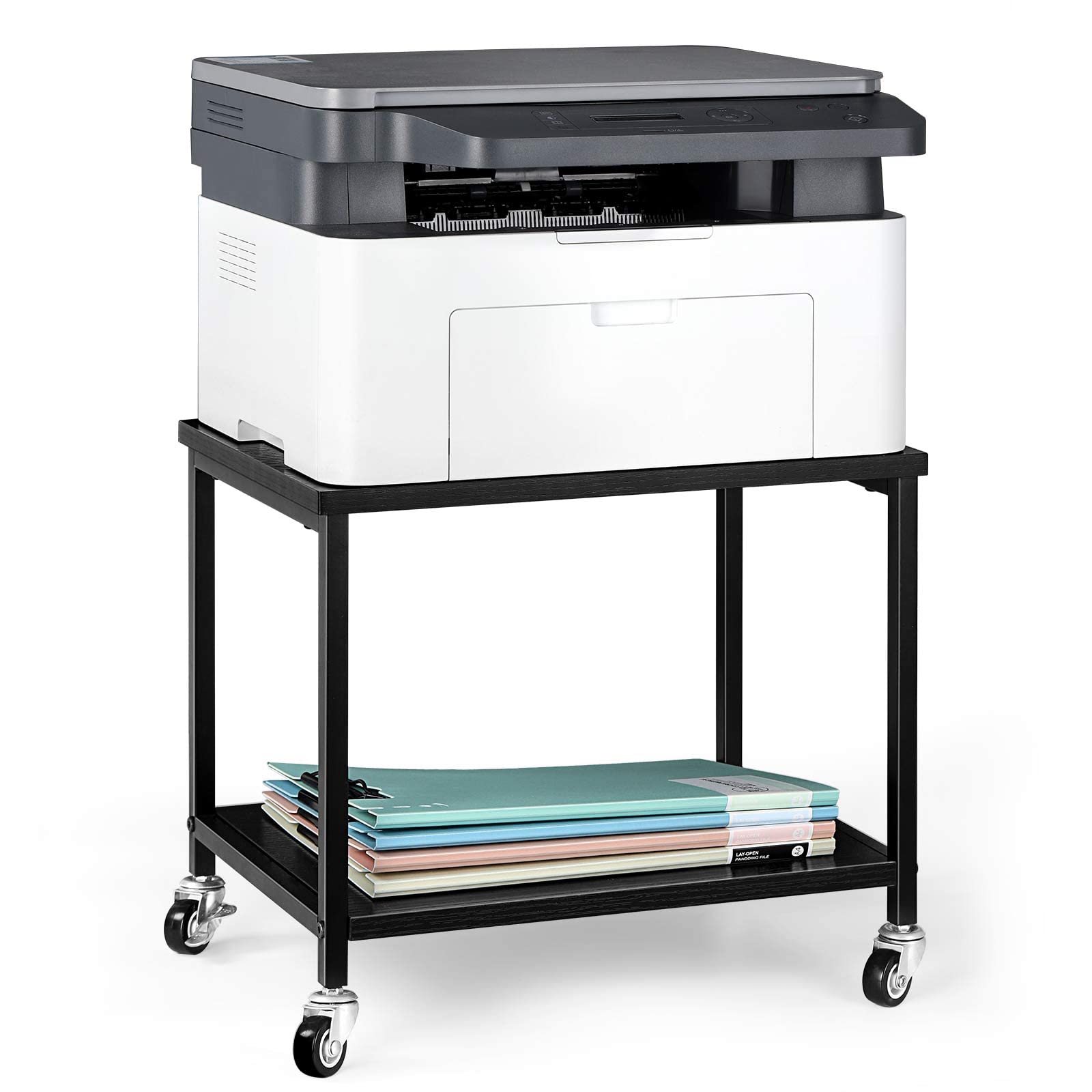 Buy Printer Stand Under Desk Printer Cart with Wheels 2 Tier Rolling