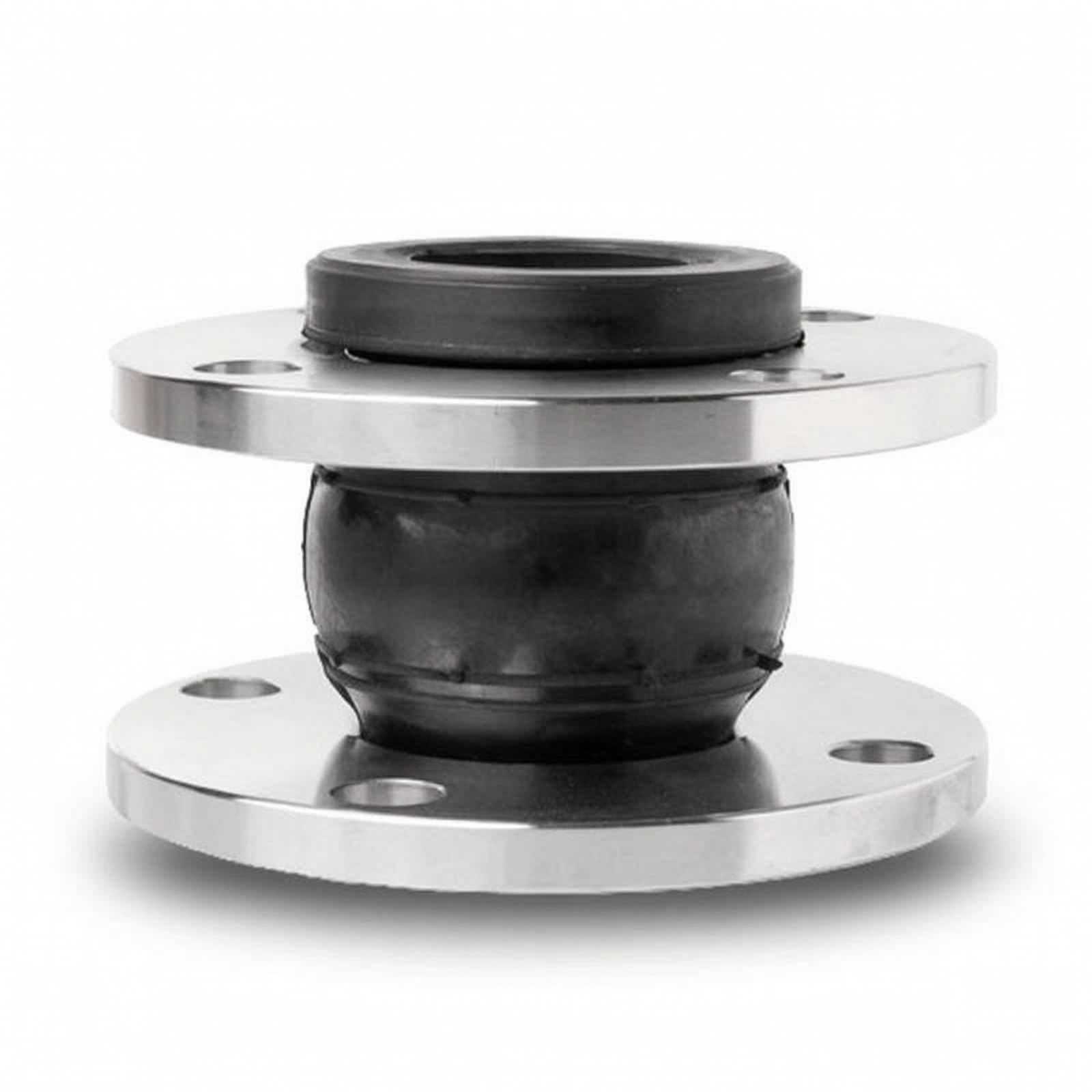 harayaa Raccord de Dilatation en Caoutchouc Raccord Flexible Joint de Tuyauterie Soufflet à Brides Amortisseur de Vibrations Antibruit Conçu pour Expansion, DN40, 304DN40-Épaisseur 14mm-PN16