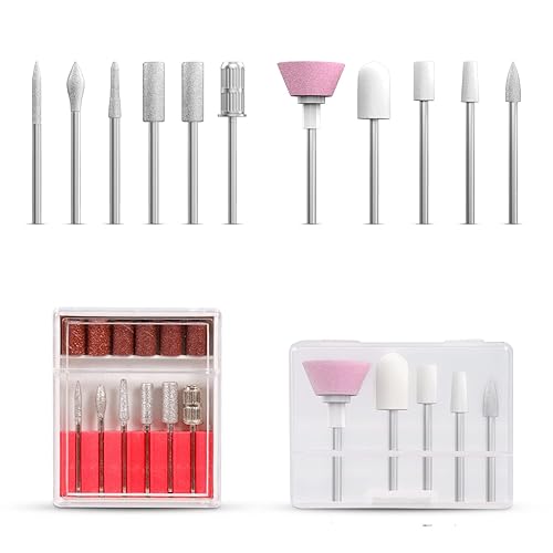 Miniatura 7 de PELCAS Taladro de uñas eléctrico inalámbrico y repuesto original, 9 cabezales de taladro de uñas, kit de taladro de uñas portátil profesional