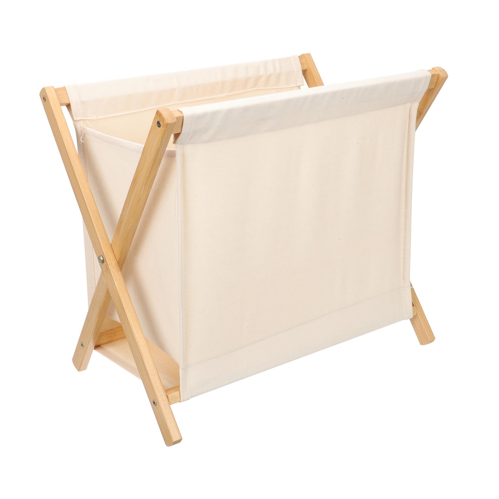 INOOMP Cesta para Ropa Sucia Infantil Plegable de Tela Beige, Fácil de Mover Soporte Vertical Adecuado para Campistas y Estudiantes