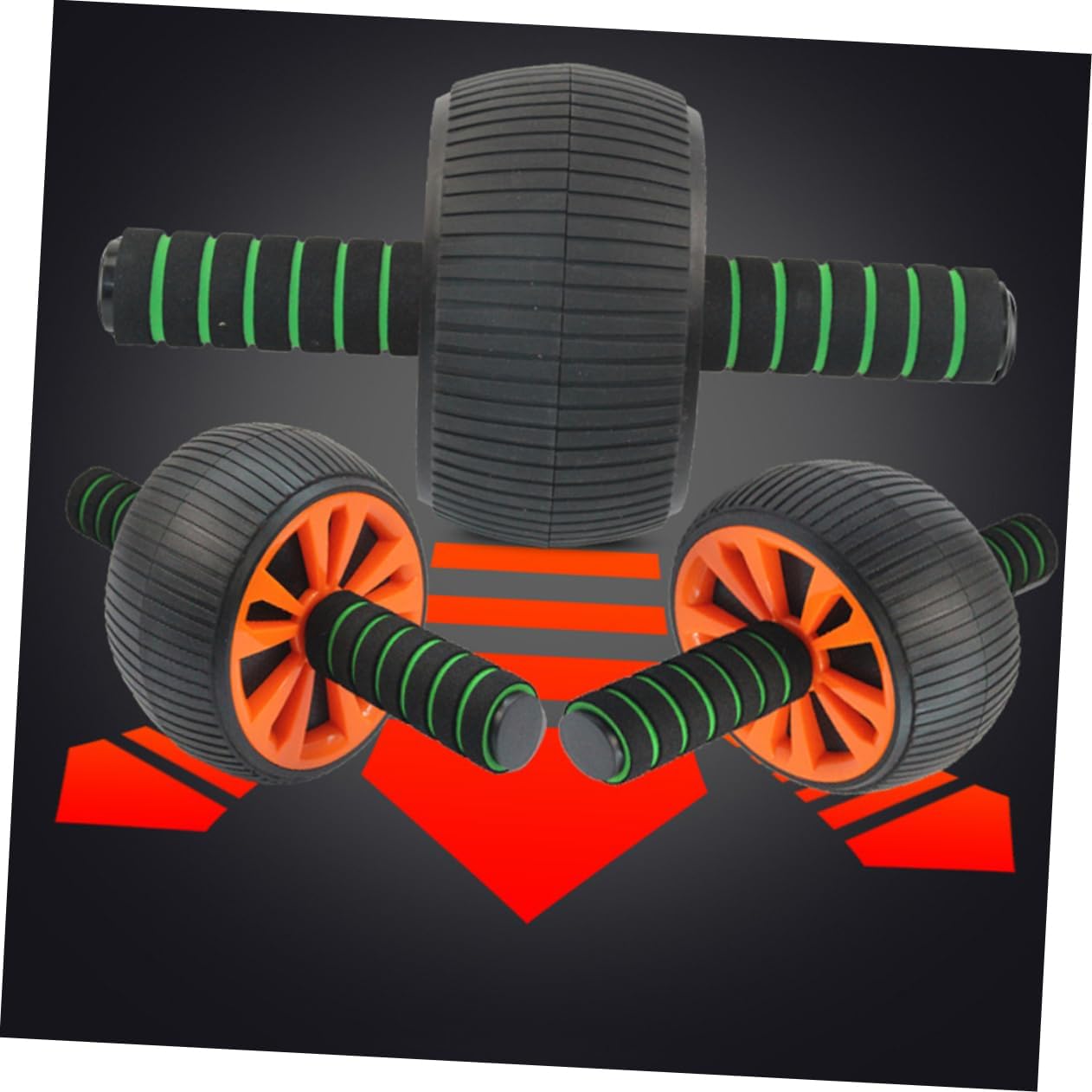 Generic Silent Abdominal Wheel Exercise Wheel Abdominal Exercise Trainer Core Ab Cruncher Home Workout