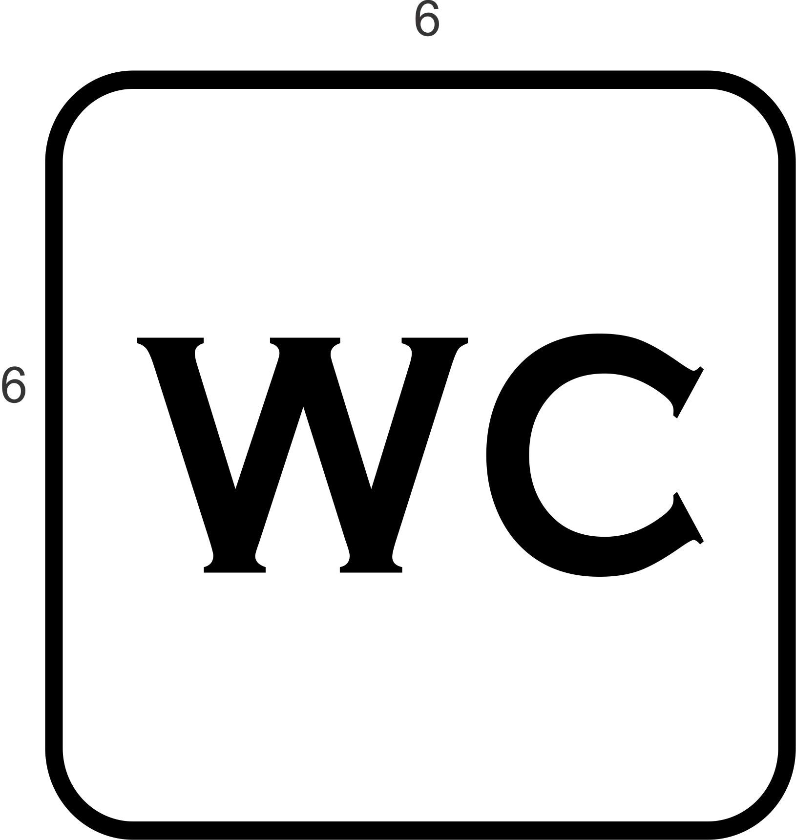 Amazon.com: WC 6x6 Metal Sign for Restroom Bathroom Water Closet 