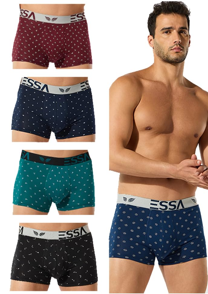 Image of ESSA Men's Cotton Trunks (Pack of 5) | Comfortable & Breathable Underwear, Innerwear Stylish Design | Ideal for Everyday Wear