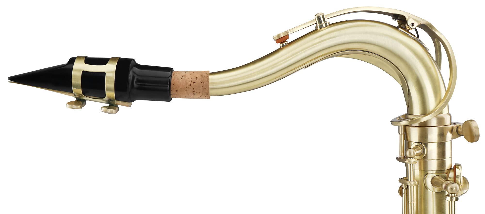 Classic Cantabile TS-450 Bb Brushed Tenorsaxophon Set (Zubehör: Mundstück, Koffer/Rucksack, Saxofonständer, Stimmgerät/Metronom, Notenständer) Messing gebürstet