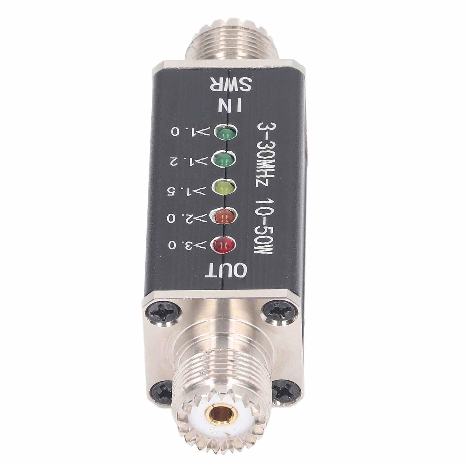 Compteur SWR Compteur de Puissance Portable Short Standing Meter pour Tester la Puissance SWR, jusqu'à 200 W de Puissance Type C Analyseur de Réseau