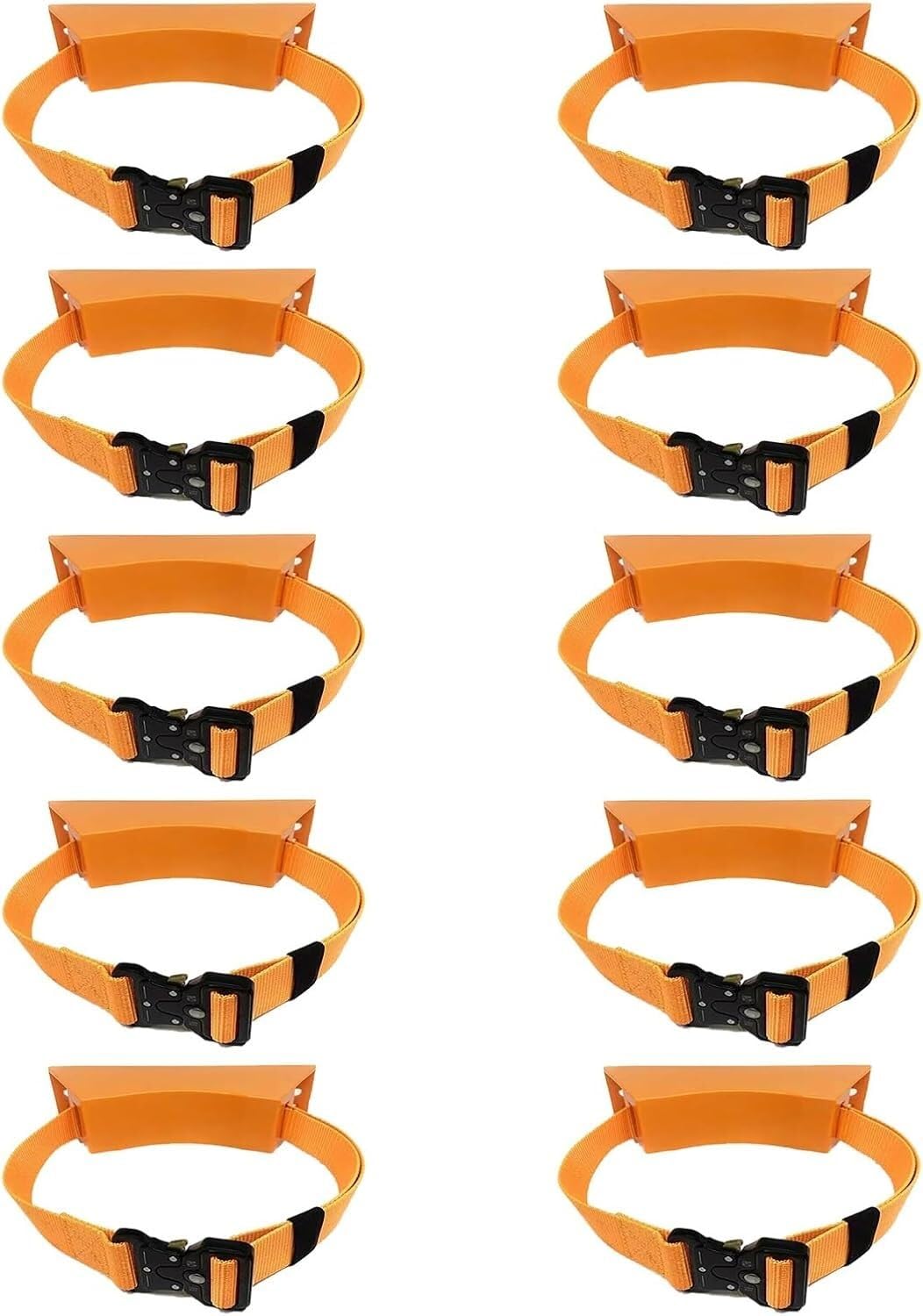 CucCe Oxygen Tank Cart Holder Gas Cylinder Holder Wall-mounted Bracket, Portable Oxygen Tank Storage Rack with Screws & Safety Strap(Orange,10pack)