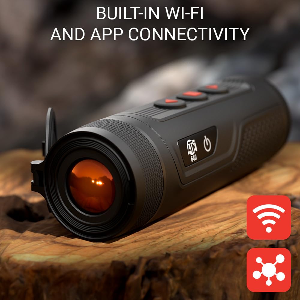 ATN BlazeTrek - Monocolo termico da caccia, sensore 384 x 288/640 x 512, 50 Hz, 12 μm, 25 mK, display AMOLED 800 × 600, estrazione oculare da 15 mm, batteria 7+ ore, USB Type-C, IP67, leggero (640 x