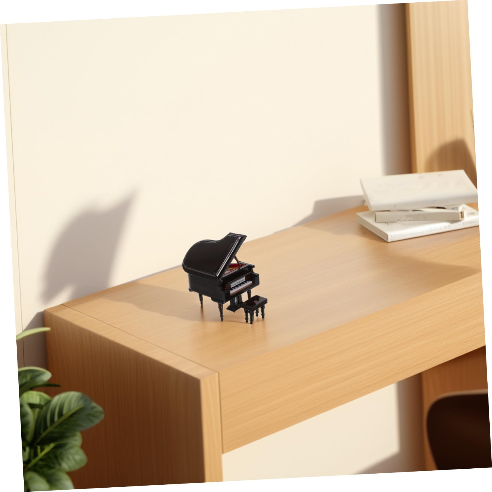 Didiseaon Pianoforte Piccolo in Miniatura Decorativo Sgabello per Casa delle Bambole Strumento Giocattolo per Arredamento e Appassionati di Musica