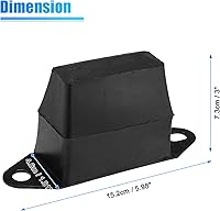 Vista 5 de X AUTOHAUX 2 piezas de tope de suspensión trasera de 3 pulgadas para Jeep XJ Cherokee 1987-2001 para Jeep M-J Comanche 1987-1992 Leaf Spring Jounce