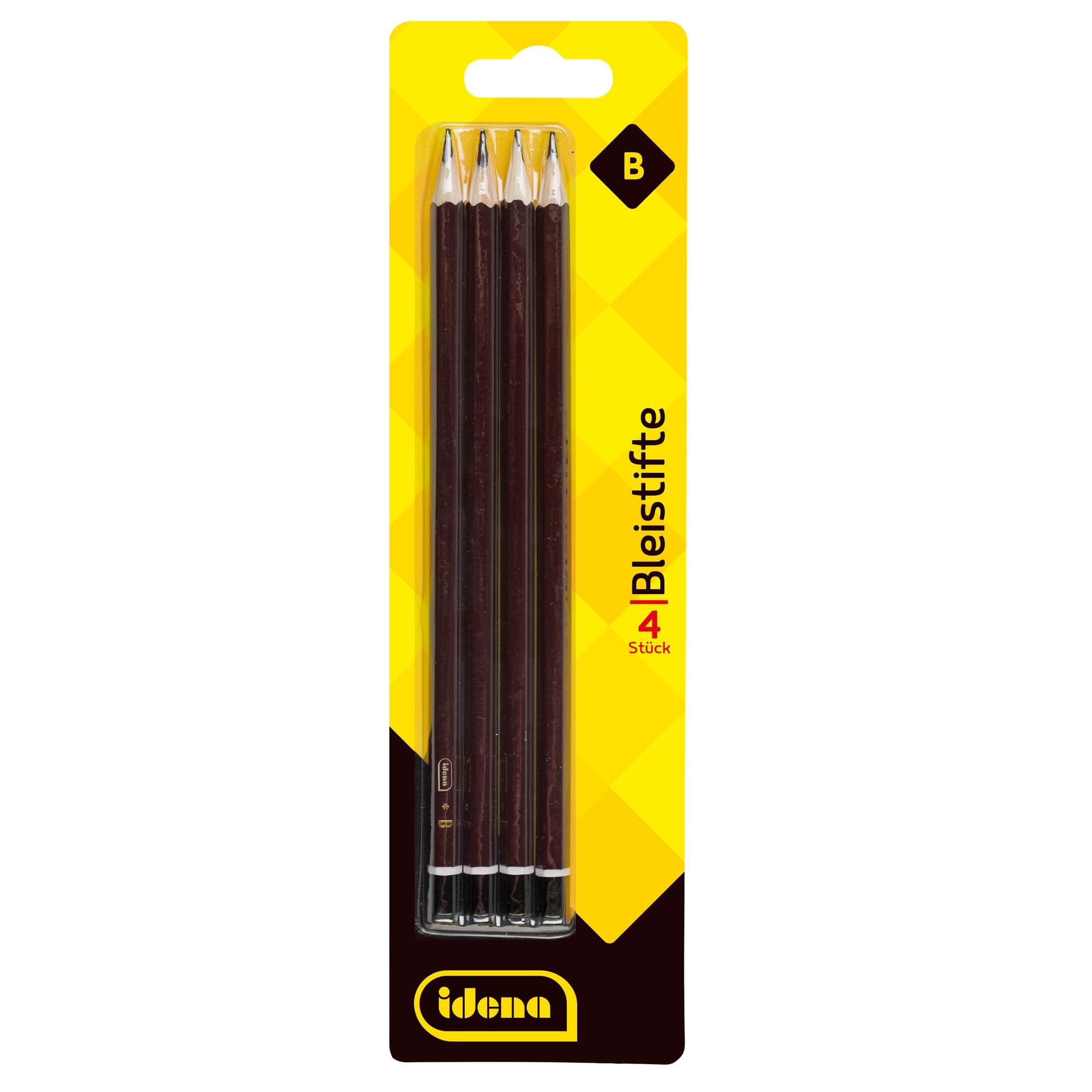 Idena 20005 - Pencil, Pack of 4, Hardness B