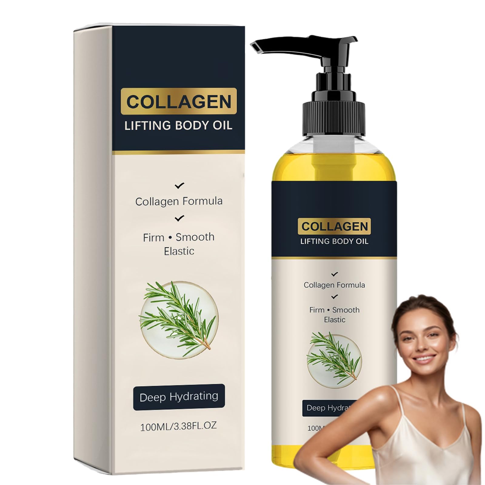 Olio per il corpo al collagene per rassodare la pelle flaccida, olio idratante dopo la doccia, oli idratanti al collagene per pelli secche e mature, oli rassodanti leggeri, non grassi, ad assorbimento