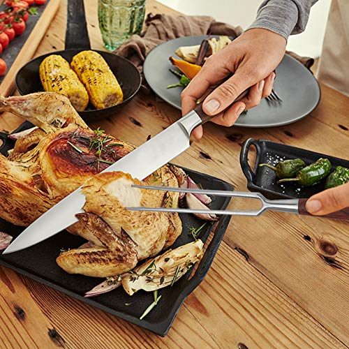 Carving Fork, Stainless Steel/Synthetic Material, Great for Sunday Roasts, Dinner Parties, Barbecues and More, 12 Inch - Thumbnail 5