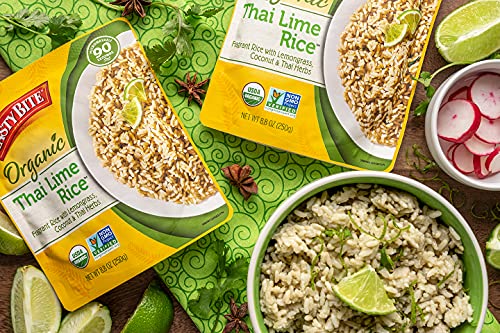 Tasty Bite Organic Thai Lime Rice, Ready To Eat Microwaveable Cooked Rice, Vegan, 8.8 Ounce (Pack Of 6) #TOP4