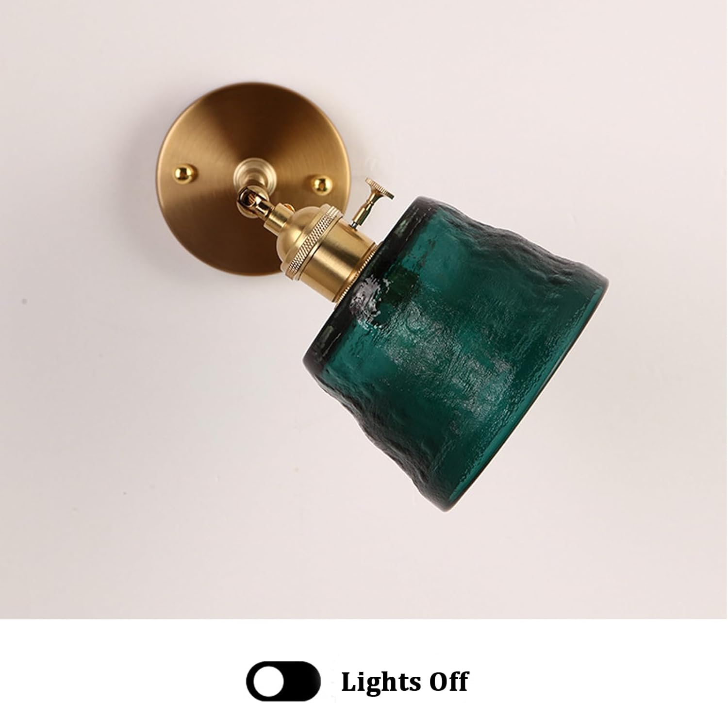 Chrasy E27 Modern Wall Sconce Interior Minimalist Creative Nordic Elegant Hammered Glass and Brass Classic Petal Shaped Wall Lamp