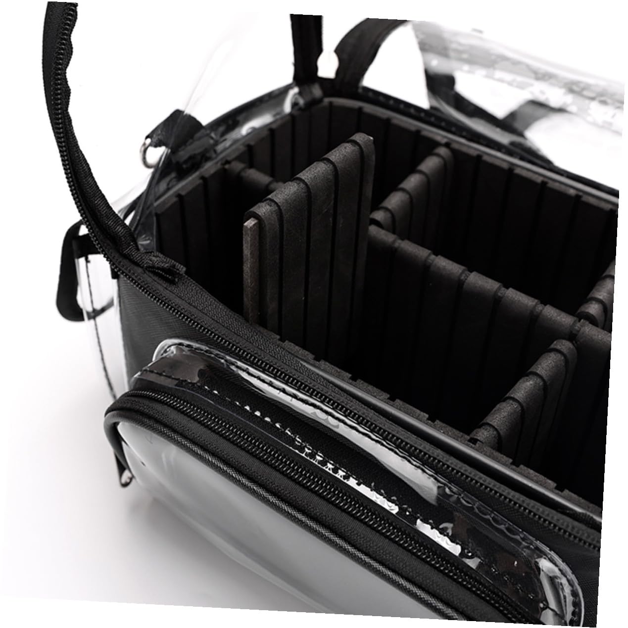 Borsa da Viaggio per Parrucchiere Grande Capacità Zip, Nera