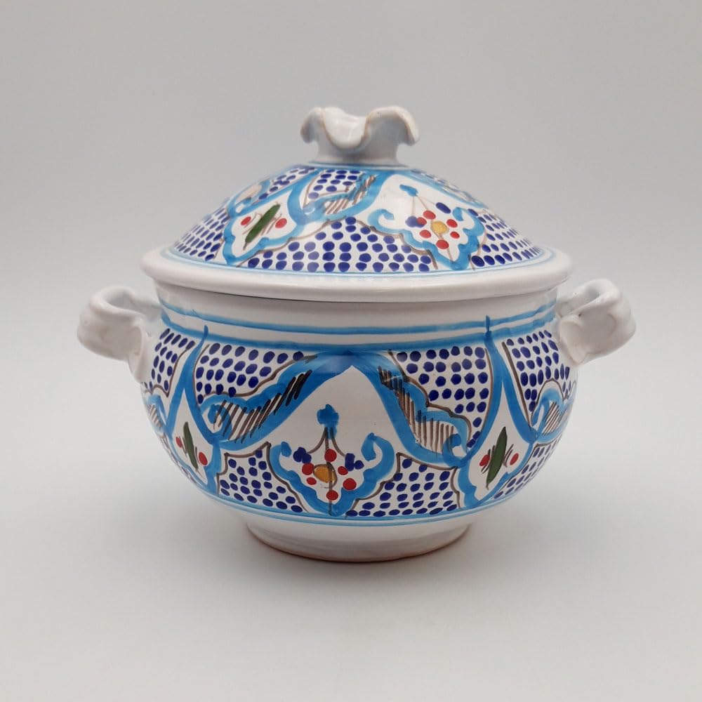 YODECO Sopera marroquí Turquesa Bordado