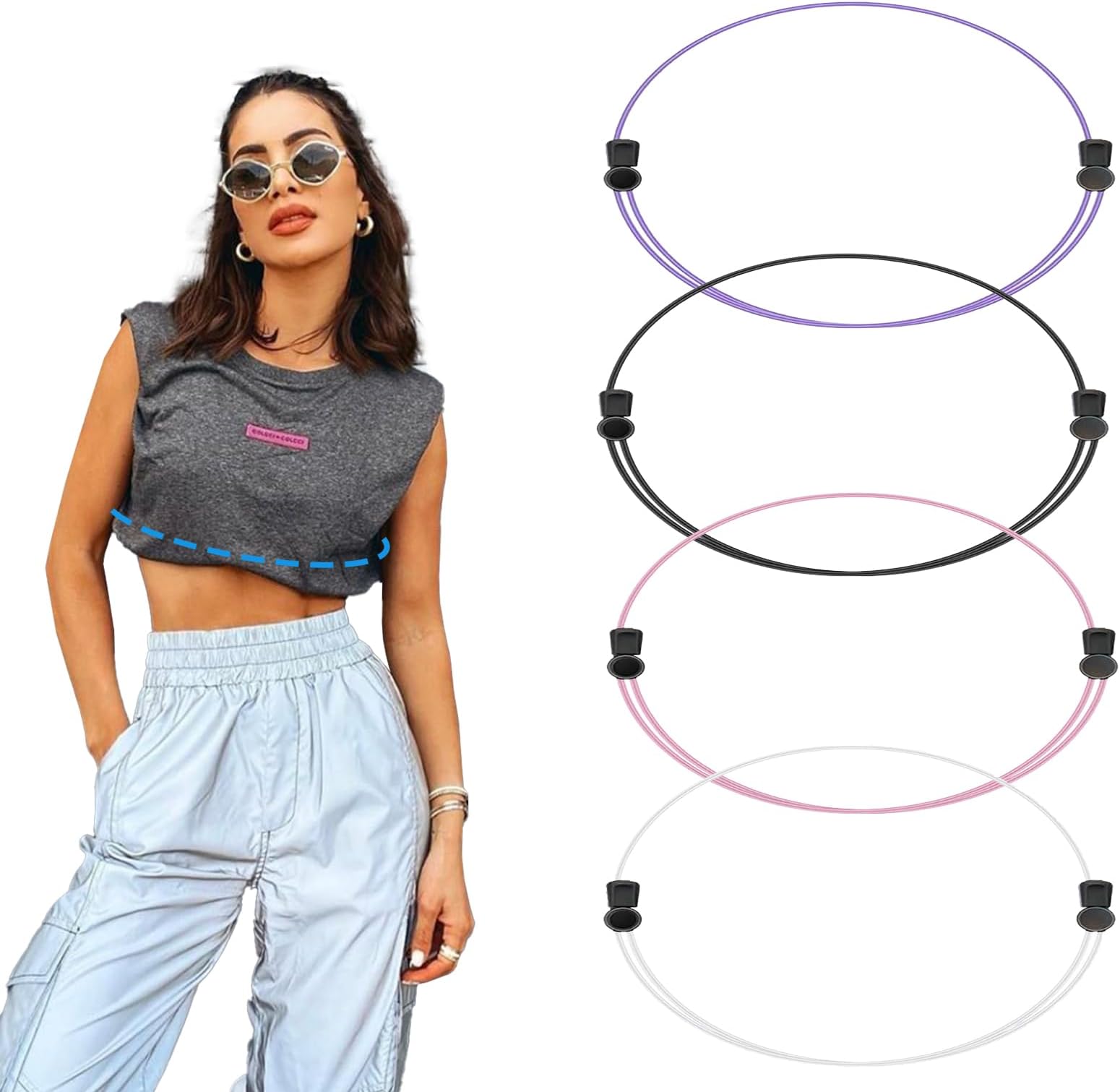 YRYUNRUI Crop-Tuck-Bänder 5er Set - Verstellbare Gürtel Für Shirts Und Kleider