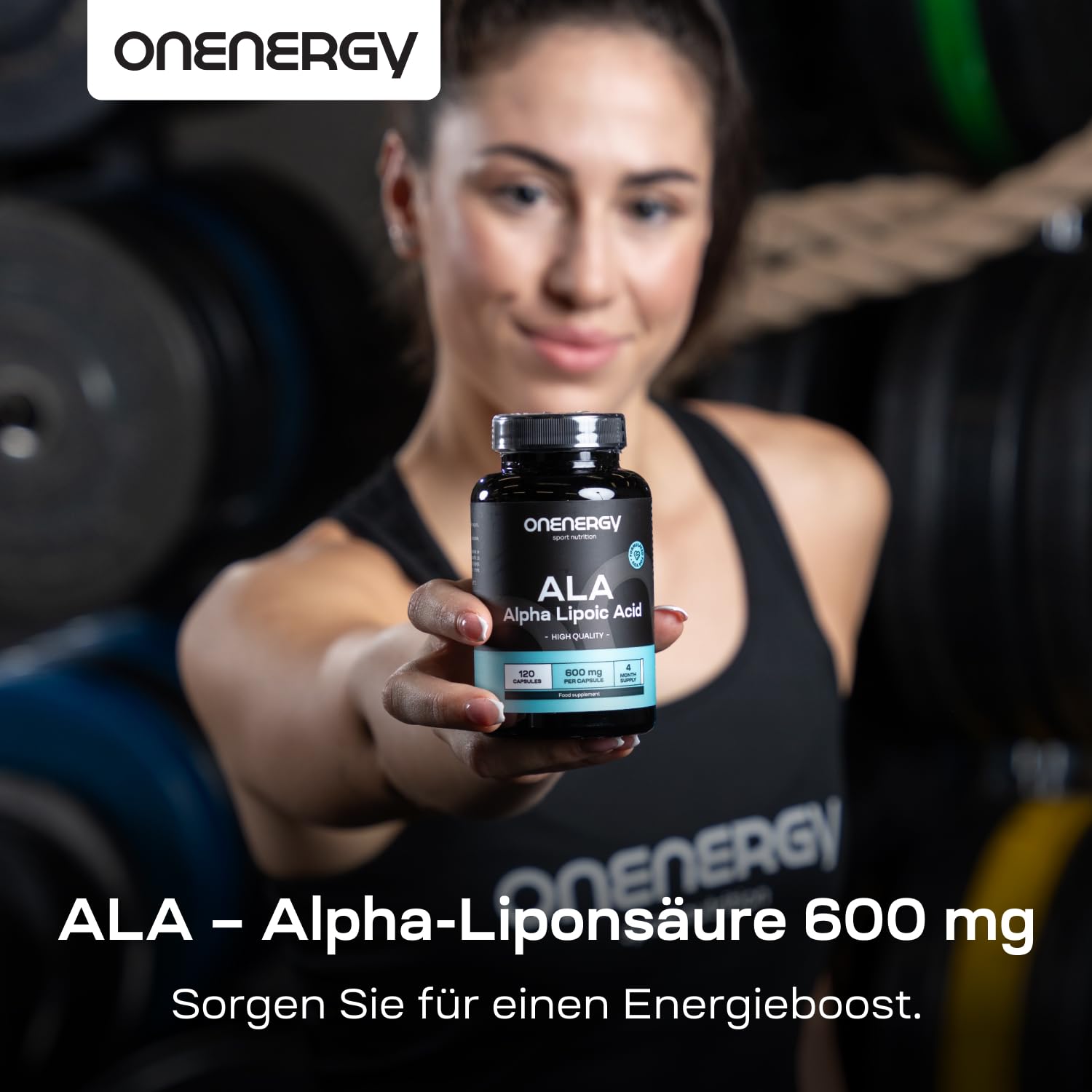 ALA – Alpha-Liponsäure 600 mg – 120 pflanzliche Kapseln – 4-Monats-Vorrat – Hohe Dosierung – Für Sportler und körperlich aktive Personen – Energieboost