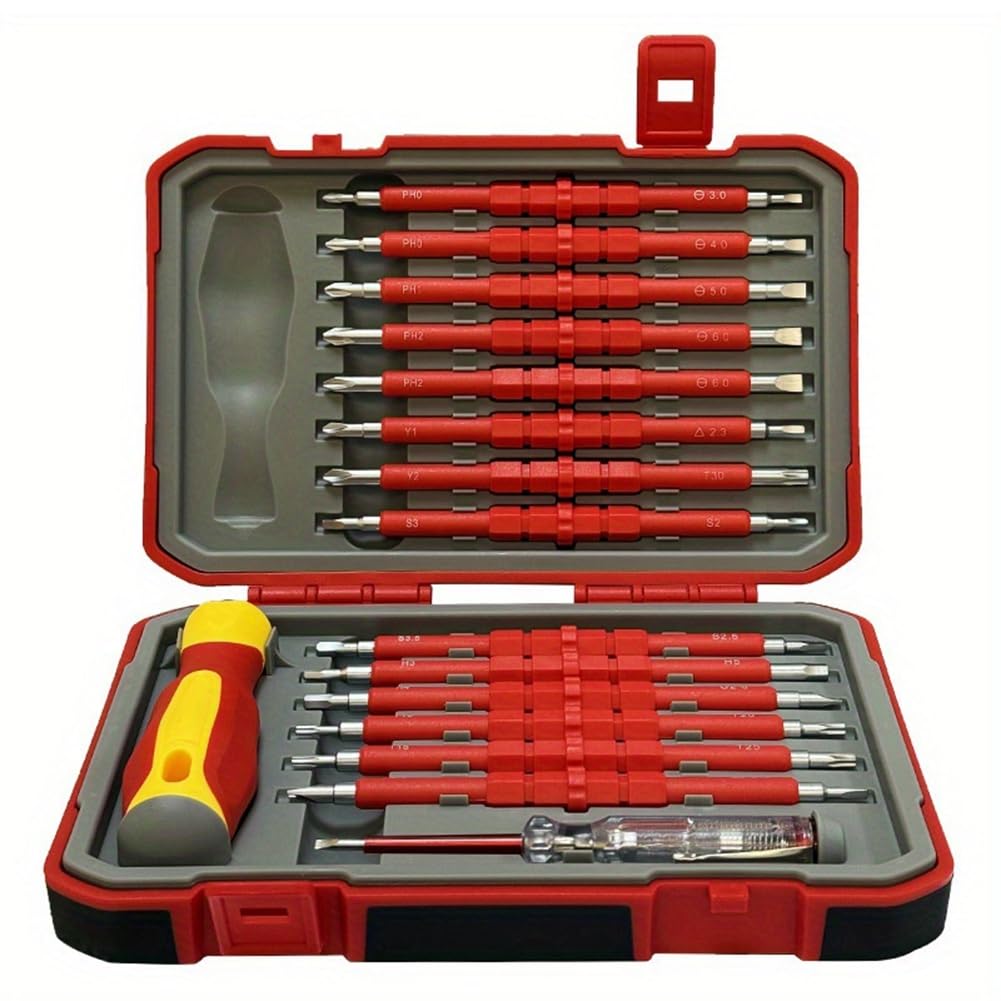 Ijsdnvjndx As Shown 29-In-1 Multi-Function Screwdriver Set 29-In-1 Multi-Function Screwdriver Set Diy Repair Tool For Home Electronics & Auto Maintenance