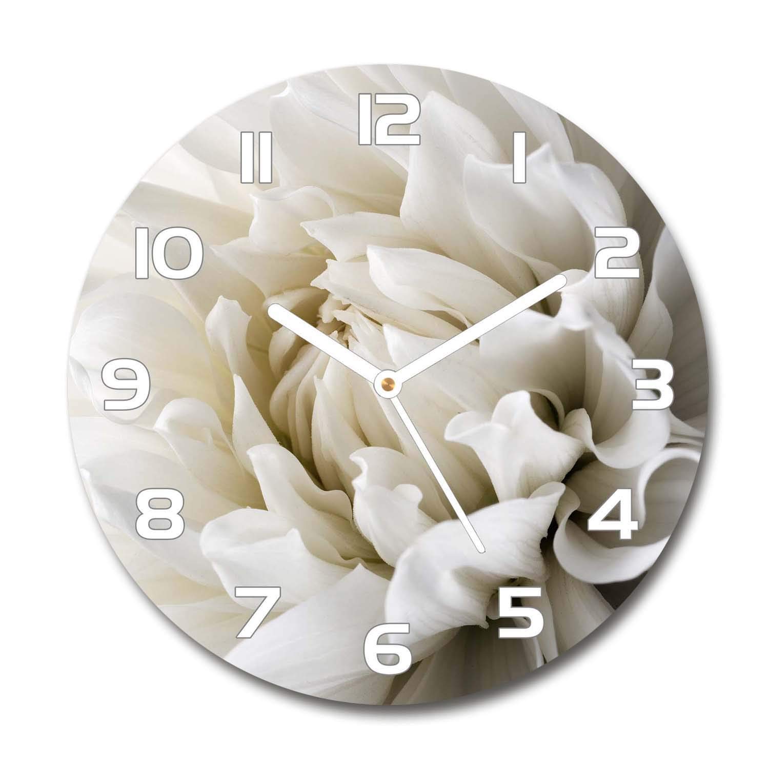 Horloge de Salon Design Tulup Dahlia Blanc Ambiance Apaisante