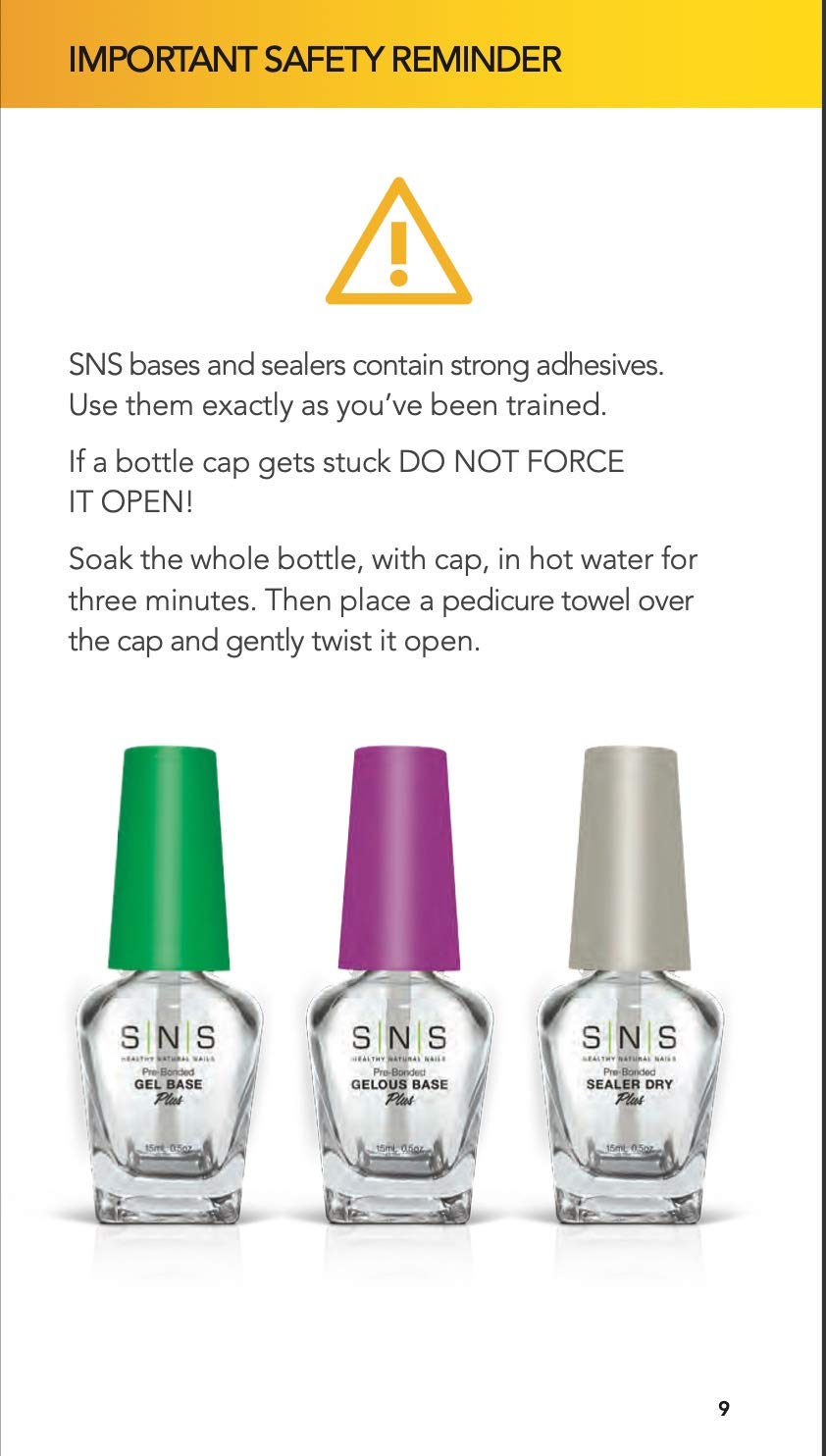 SNS Nails Dipping Powder Liquid Set of 3 (0.5oz) - Gel Base, Gelous Base, Sealer Dry