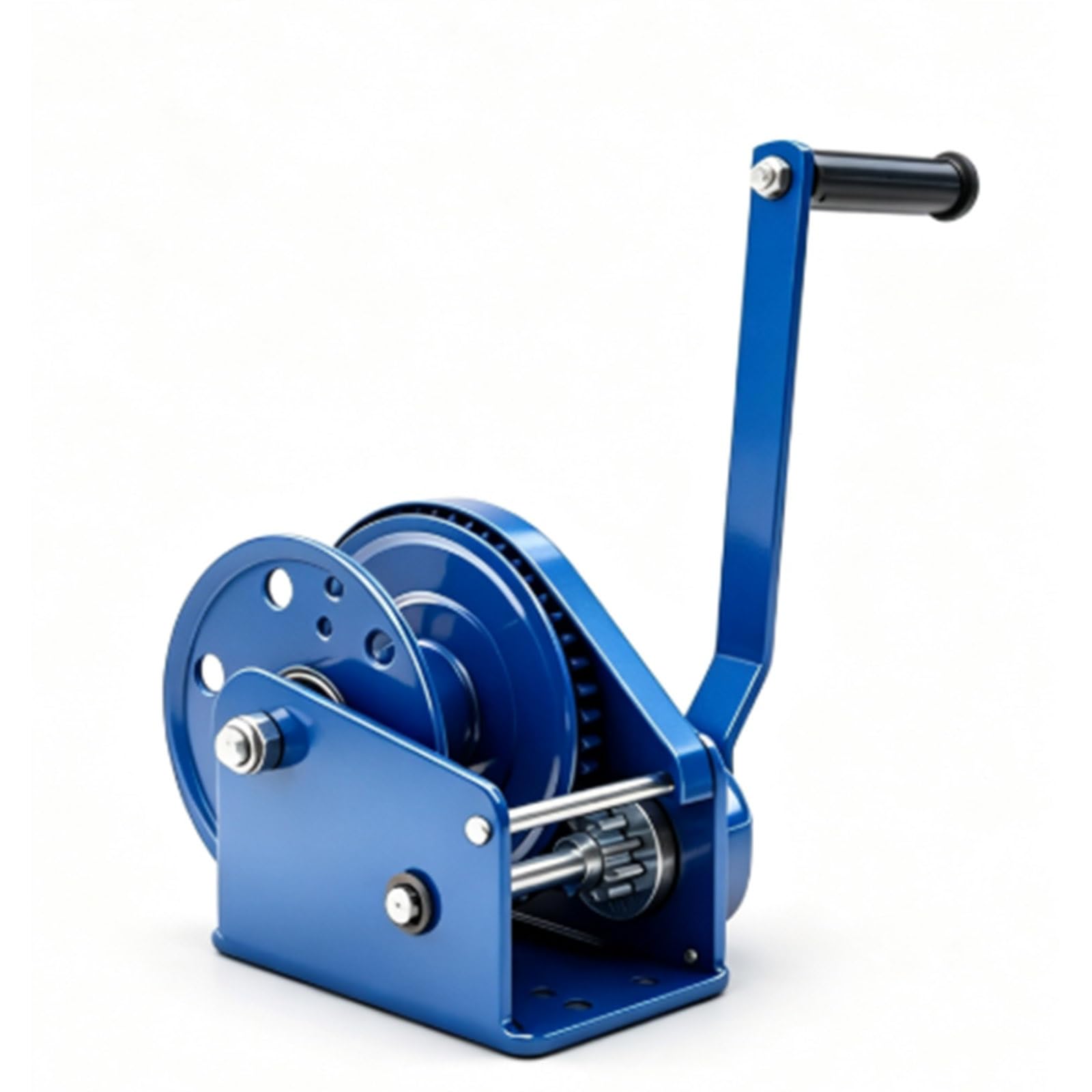 Argano Manuale Cavo Acciaio, Cricchetto per Verricello per Barca | Dispositivo Autobloccante Bidirezionale, Fune Acciaio Zincato, Adatto Rimorchi ATV e Nautici(Bare-Metal,1800LB/816KG)