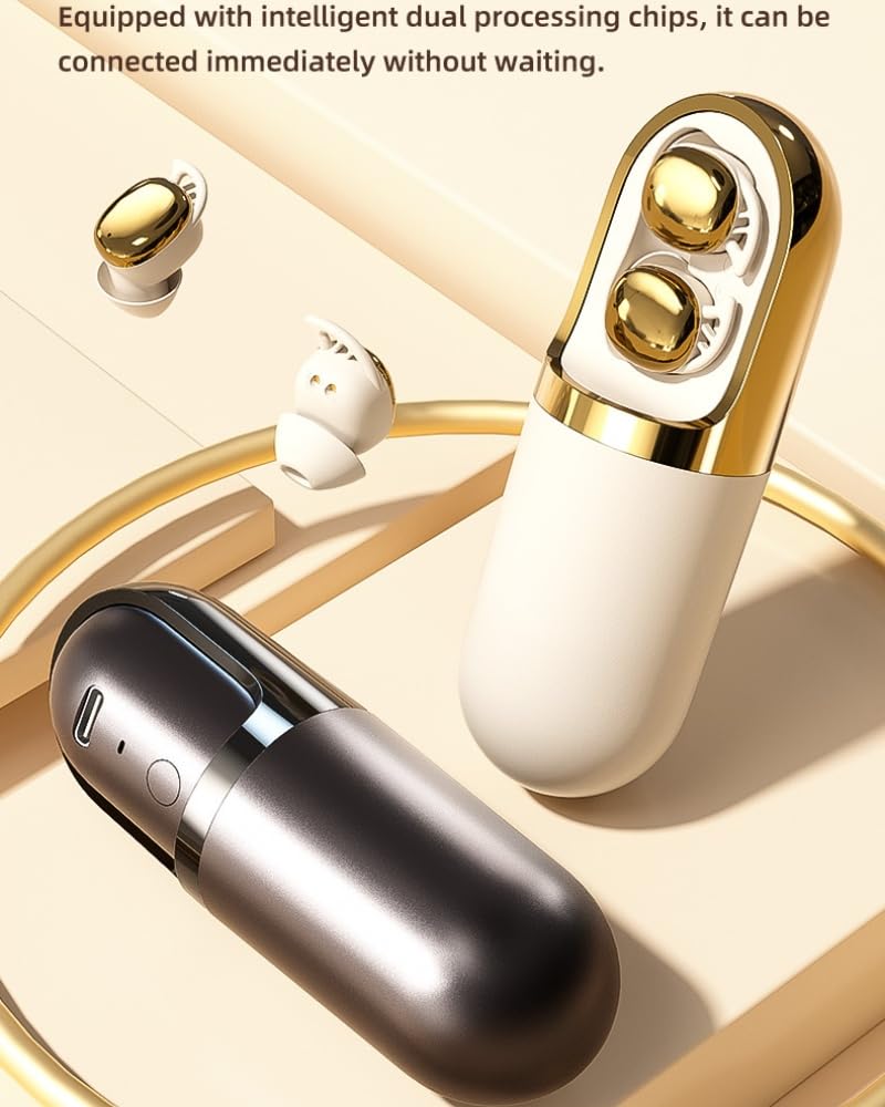 Ipx5 - Auriculares inalámbricos para dormir invisibles, impermeables, ligeros, para dormir, Bluetooth 6.0, sin dolor, para dormir sensible, batería de larga duración (color negro)