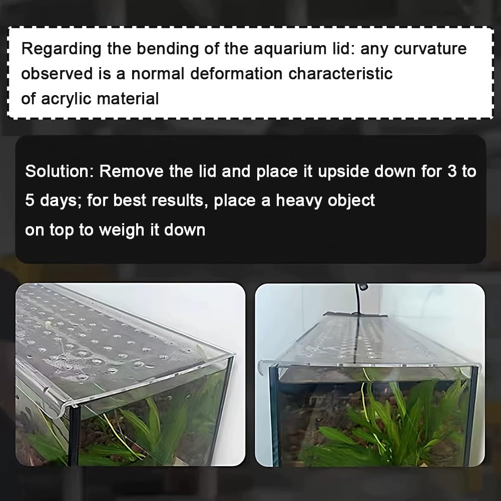 GZHERVICES Couvercle D'aquarium en Acrylique Transparent, Couvercle Évasion (avec Trous), Couvercle Supérieur pour Aquarium, Les Crevettes Et Les Tortues De Sauter Hors du Bac(Clear-4mm,45x45cm)