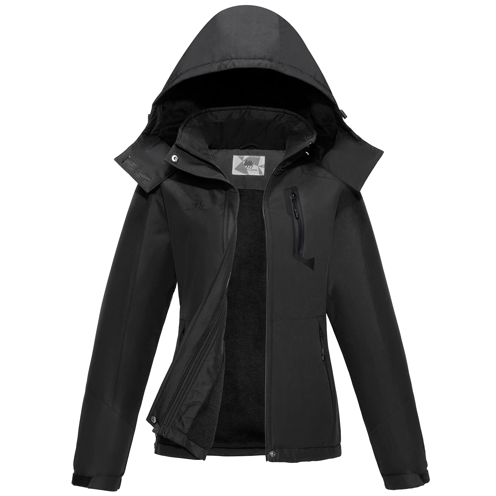 GOLDEN CAMEL Women's Winter Jacket Windproof Ski Snow Coats Waterproof Thicken Parka Rain Jackets Warm Puffer Coat