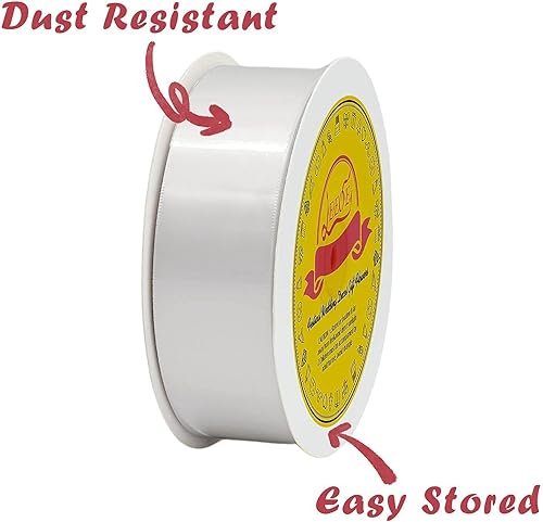 Miniatura 408 de Cinta de satén verde esmeralda de doble cara de 1-1/2 pulgadas x 50 yardas, cinta de poliéster verde esmeralda para envolver regalos, muy adecuada