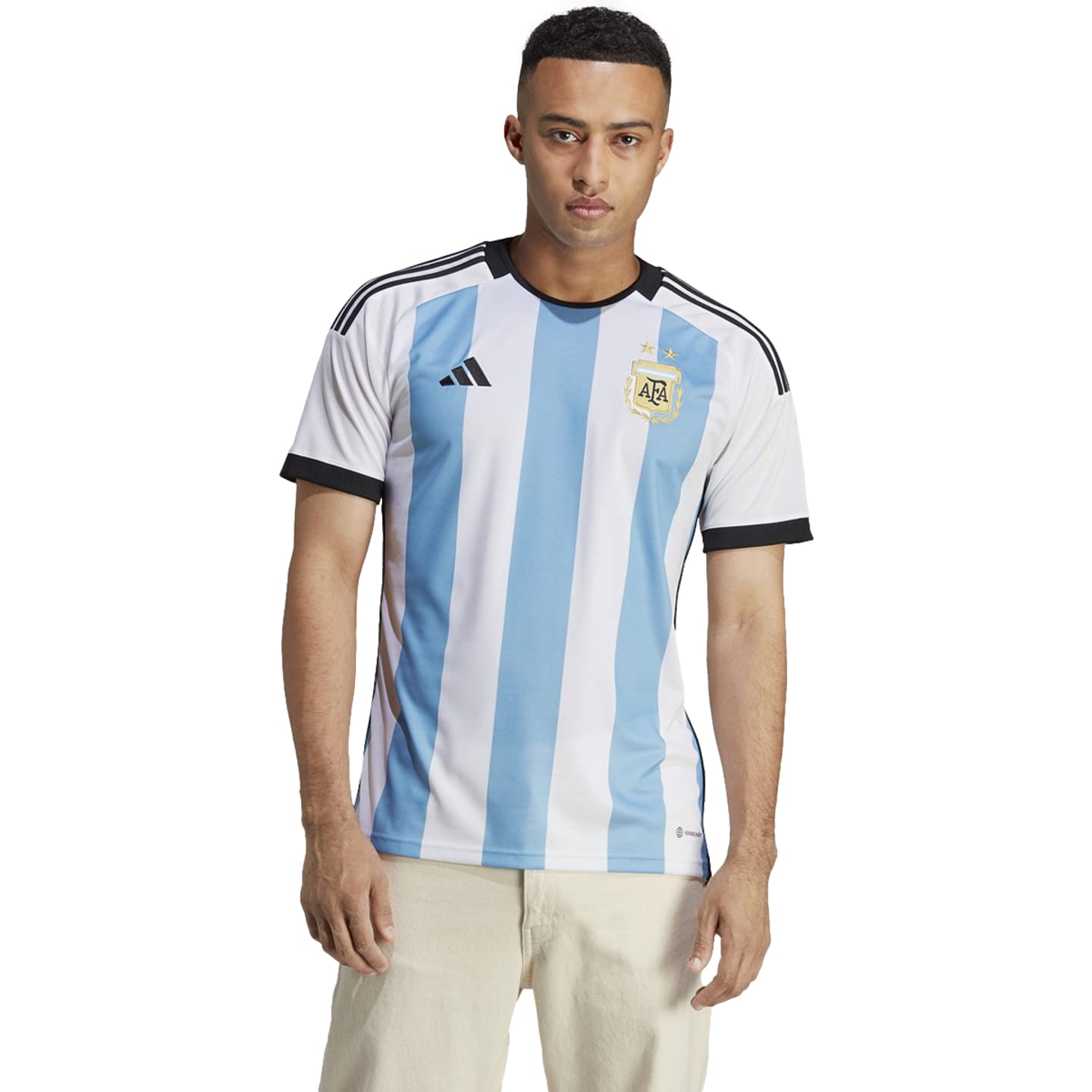 adidas Men's Soccer Argentina 22 Home Jersey (as1, Alpha, 3X_l, Regular, Regular, XXX-Large) White/Blue