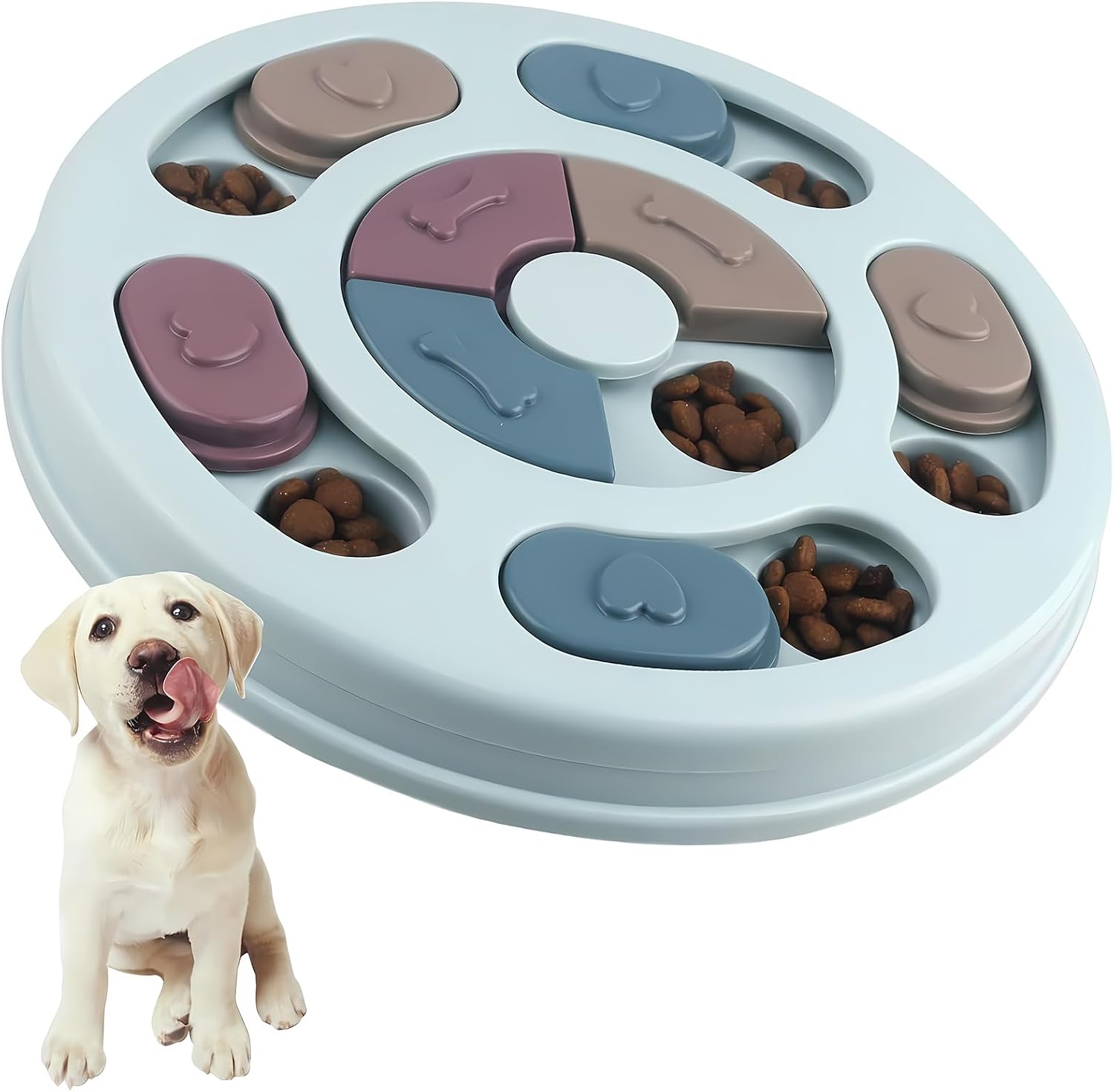 Dog Puzzle Feeder Toy,Puppy Treat Dispenser Slow Feeder,Dog Stimulation Toy Brain Games Toys, Puzzle Toys with Non-Slip for Dog Puppy Cat