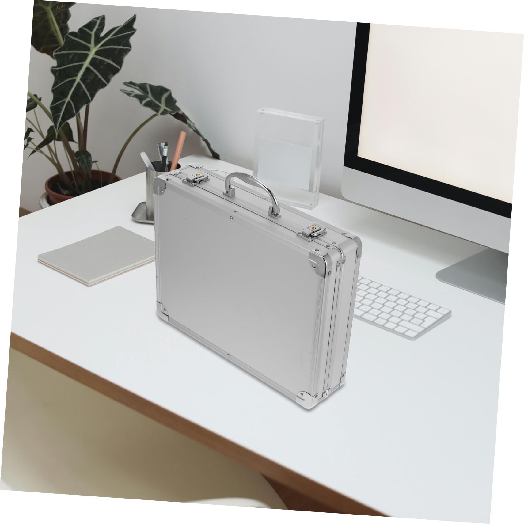 SEWACC Maletín Para Herramientas De Gran Capacidad Asa Caja De Aleación De Aluminio Para Almacenamiento Práctico y Duradero