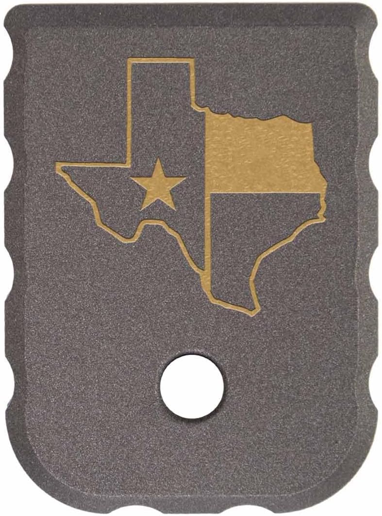 NDZ Performance Extra Thick Magazine Floor Plate for Glock Gen 1-5 | Heavyweight Brass Base Pad | Fits G17 G19 G19X G26 G45 & More | Plain Brass or Armor Black Cerakote