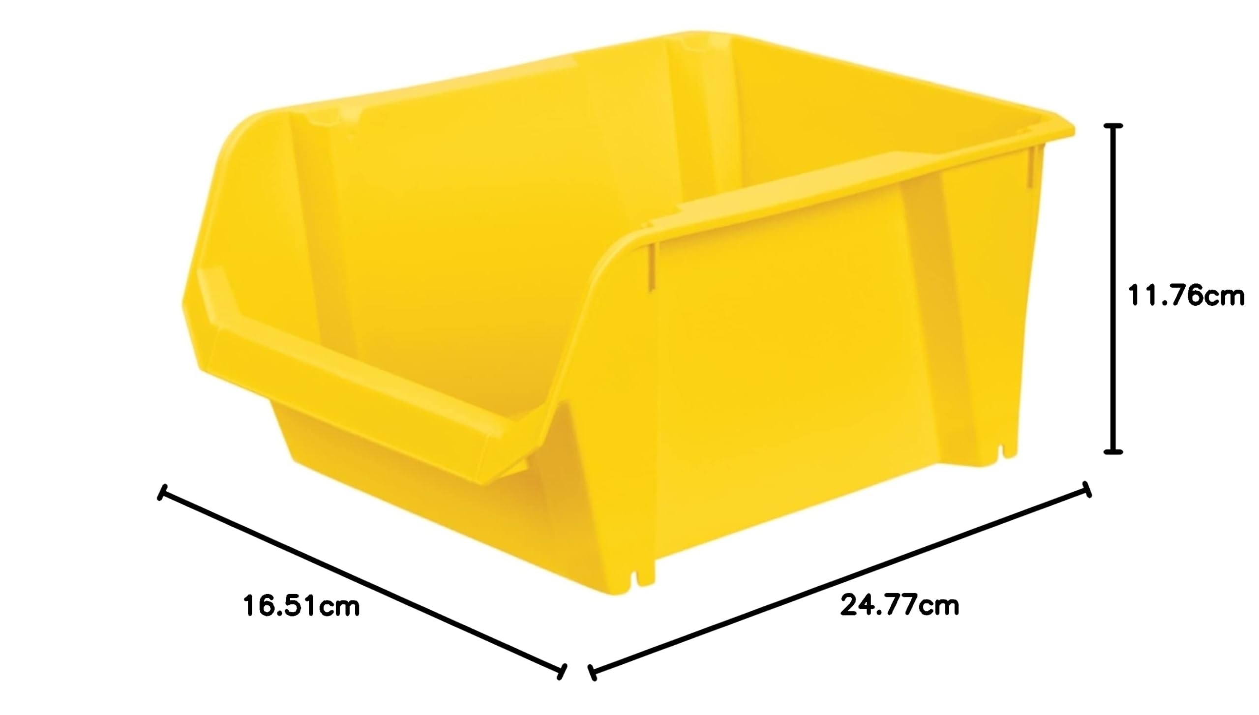 Stanley Stst55208 Stackable Polypropylene Storage Bin, Yellow, 2