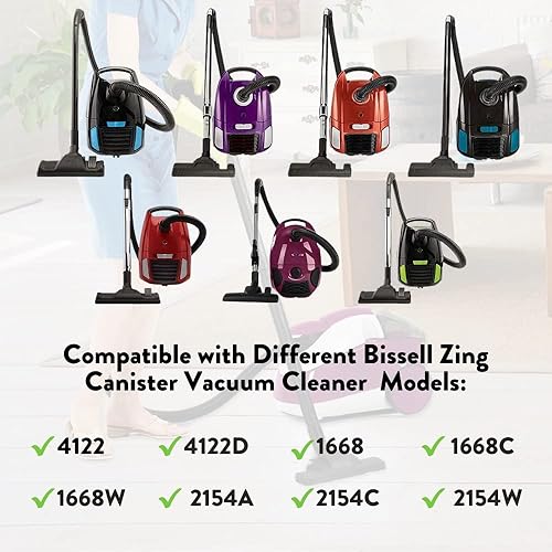 Miniatura 3 de Paquete de 12 bolsas de vacío de repuesto para aspiradora Bissell Zing Series  Ideal para 4122, 4122D, 1668W, 2154A, 2154C, 2154W OEM # 2138425
