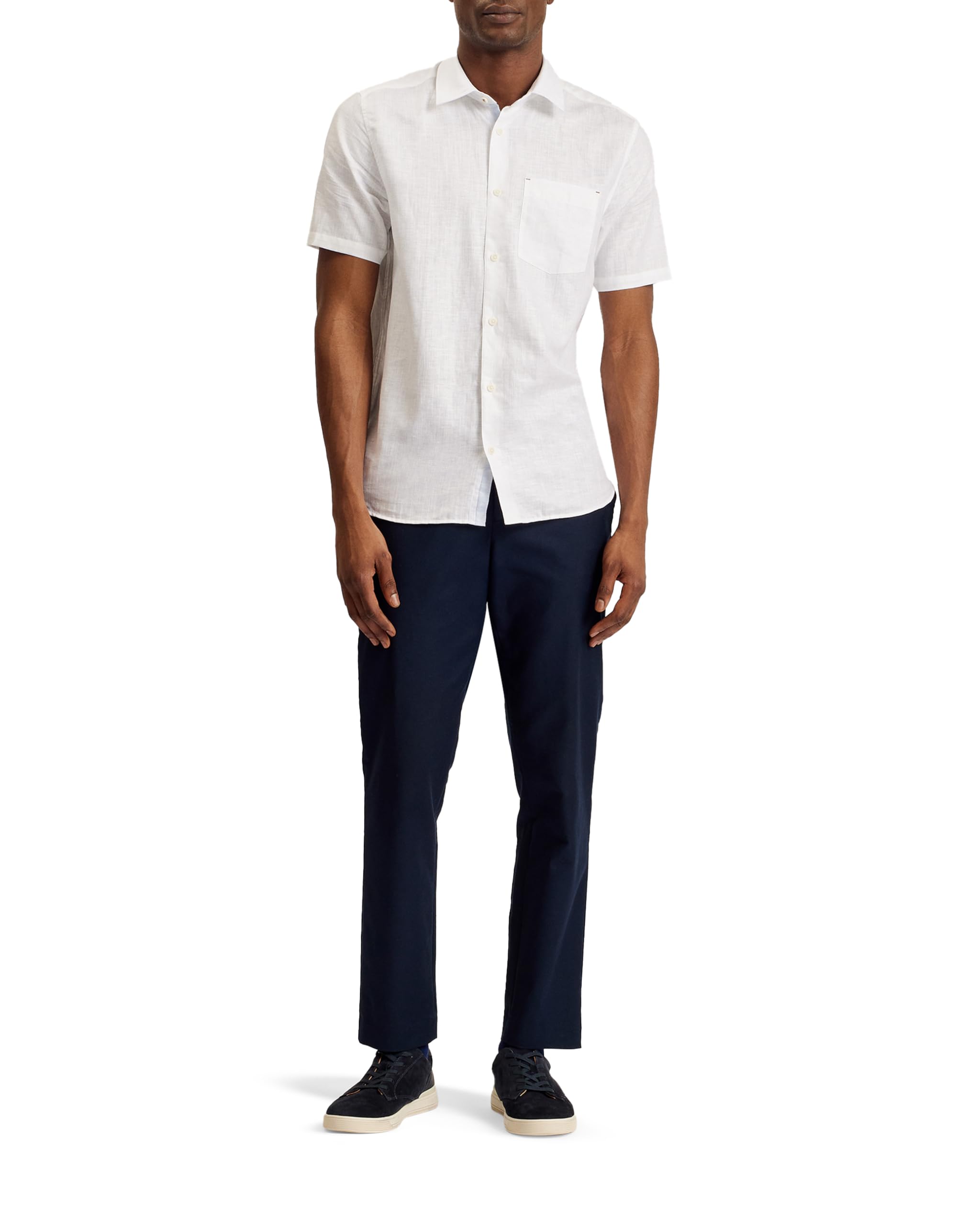 Ted Baker Palomas-SS Linen Shirt Camicia Uomo (Pacco da 1)