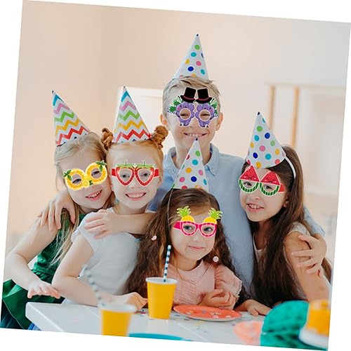 Miniatura 9 de 24pcs Fruit Paper Glasses Funny Glasses Mariposas Decorativas Para Pared Summer Decor Hawaiian Luau Party Eyeglasses Decorative Eyeglasses Kids Gift