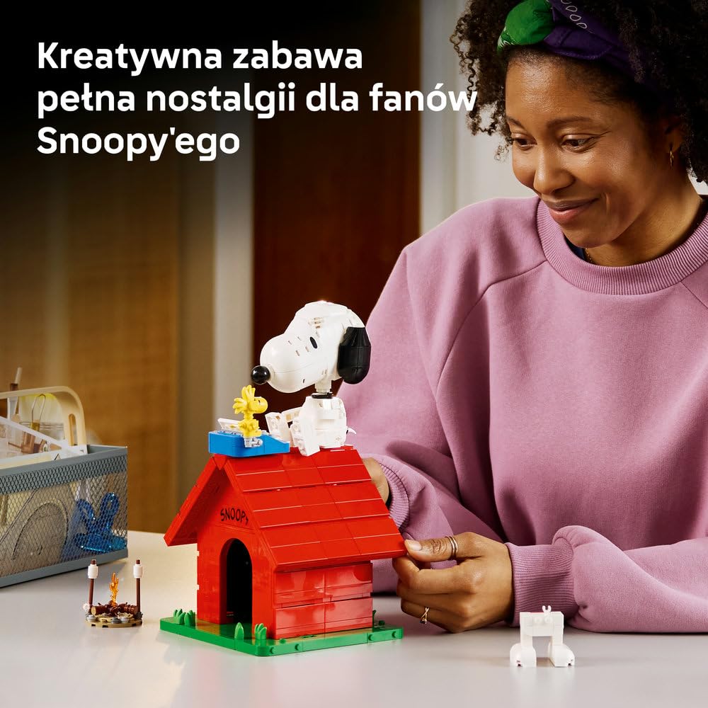 LEGO Ideas Fistaszki: Buda Snoopy’ego 21368 | Model kolekcjonerski, zestaw dla dorosłych, prezent dla fana Snoopy’ego, 964 elementy