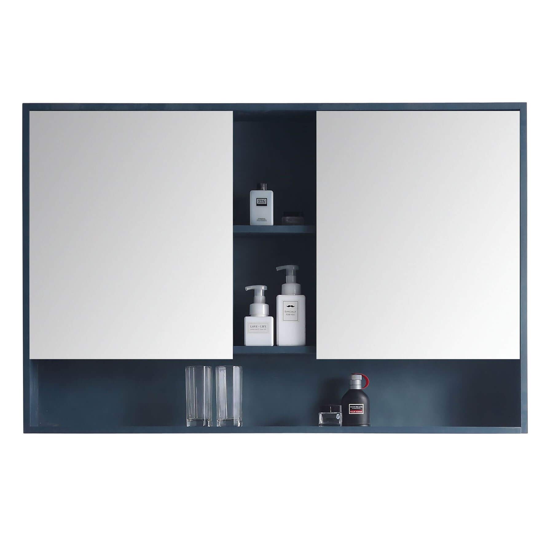 Jensen 781045 Builder Series Framed Medicine Cabinet, 16-Inch by 26-Inch by 3-3/4-Inch