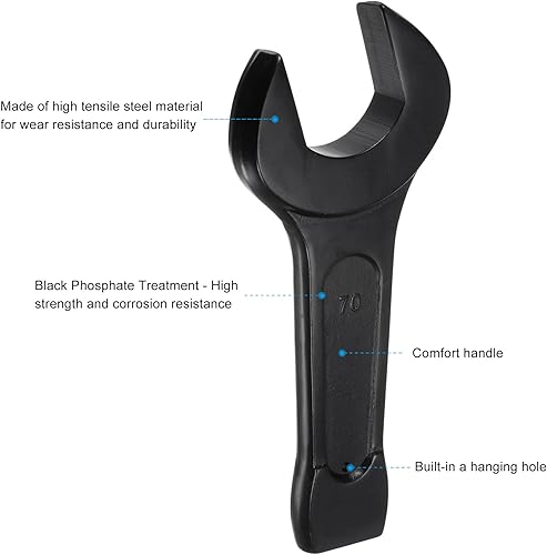 Miniatura 8 de uxcell Llave de golpe de extremo abierto de 1.811 in, herramienta de mano de llave de cabeza única de acero de alta resistencia