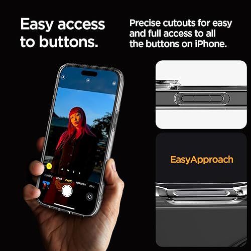 Vista 34 de Spigen Funda para iPhone 15 Pro, ultra híbrida MagFit [antiamarilleo] [compatible con Magsafe] - Fibra de carbono