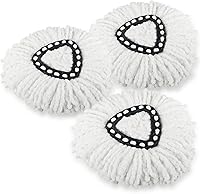Vista 9 de Paquete de 2 cabezales de repuesto para trapeador giratorio compatibles con la mopa giratoria Ocedar EasyWring, cabezales de repuesto de trapeador