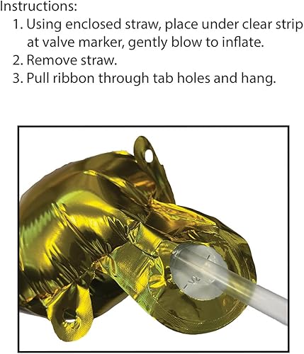 Miniatura 5 de Beistle Cartel de globos de feliz cumpleaños 60 con letras inflables de Mylar para colgar, suministros de fiesta, 14.5 y 25 x 180 pulgadas, color