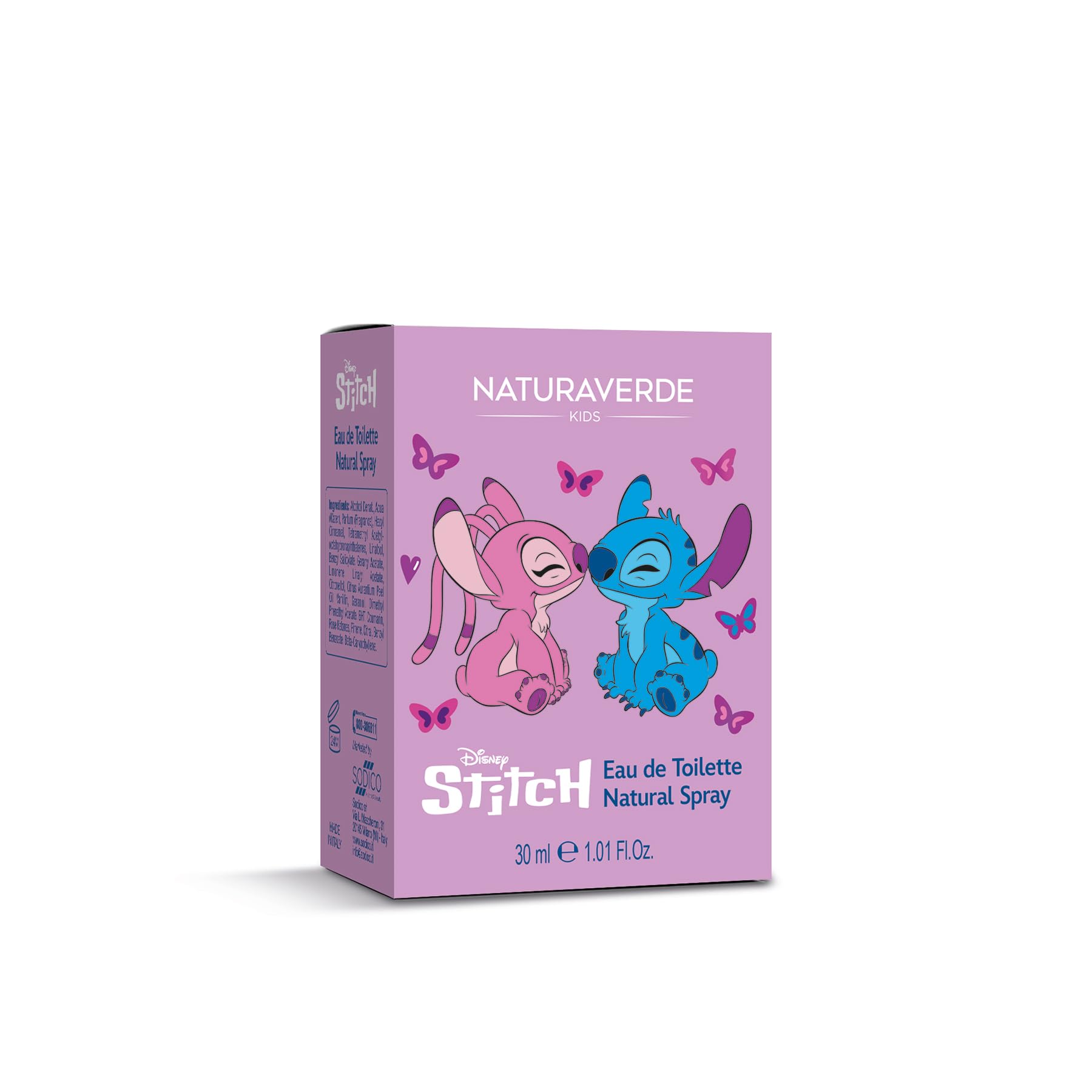 NATURAVERDE Kids -Stitch Eau De Toilette 30ml, Fragranza Leggera e Dolce per Bambine, Dermatologicamente Testato