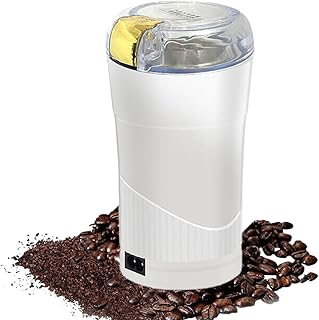 Leona Co Electric Coffee Grinders for Spices, Seeds, Herbs, Nut and Coffee Beans, Spice Grinding Milling Blender (White)